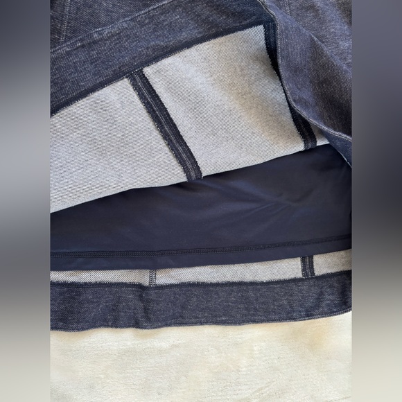 Banana Republic Navy Blue Textured Frayed Trim Fit & Flare Dress Sz 6 - Picture 11 of 11